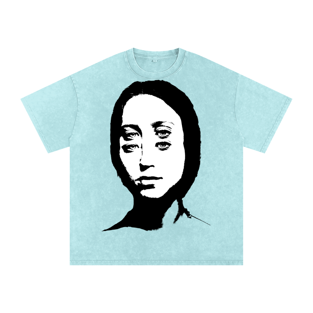 Snow Washed Oversized Cotton T-Shirt