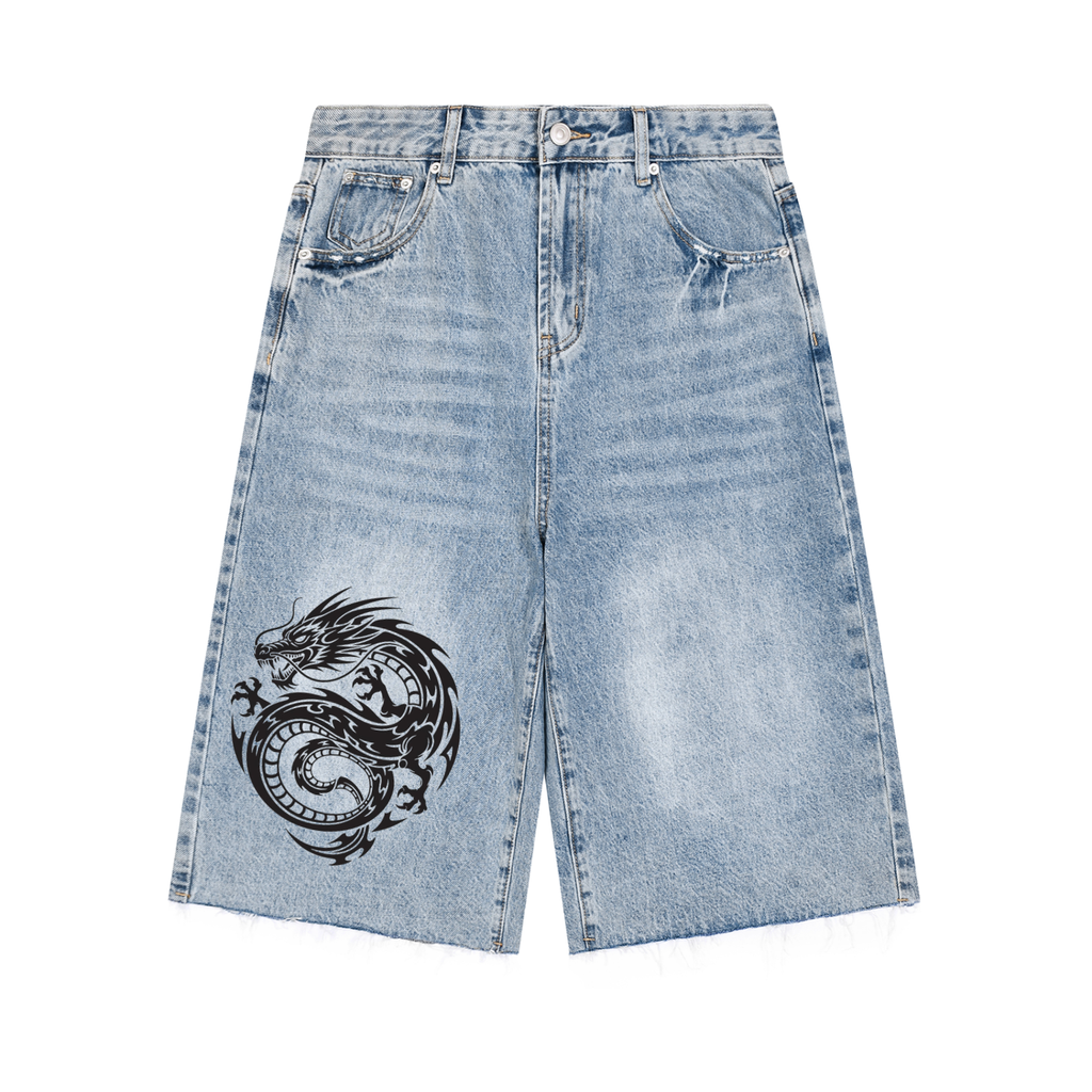 Men’s Vintage Wide Leg Denim Shorts