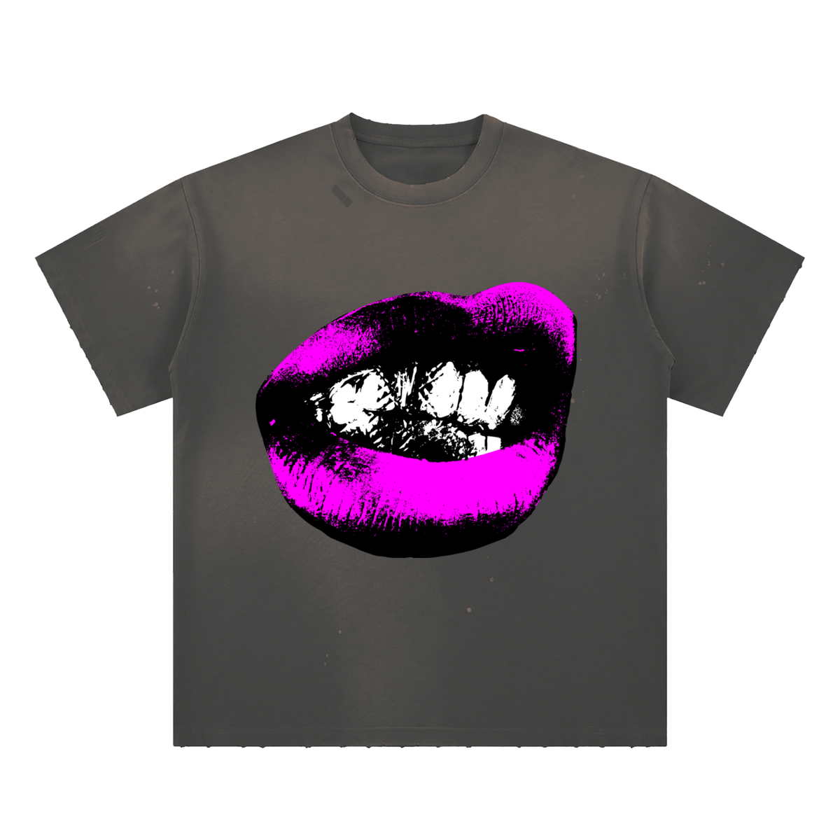 Hand-Frayed Sunfade Paint Splatter T-Shirt