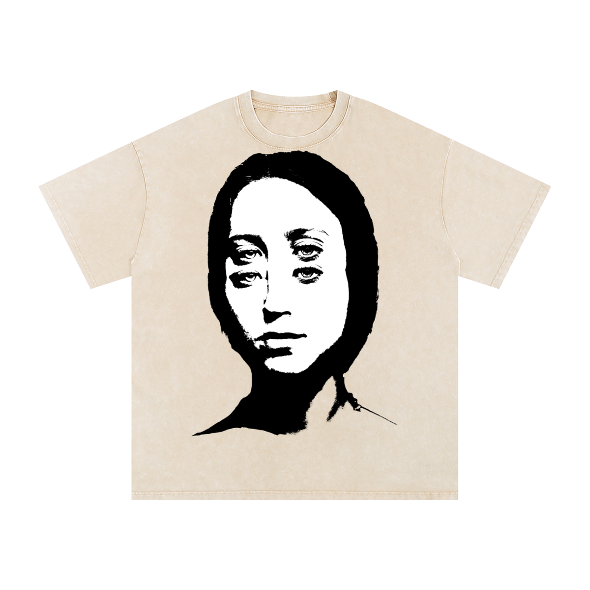 Snow Washed Oversized Cotton T-Shirt