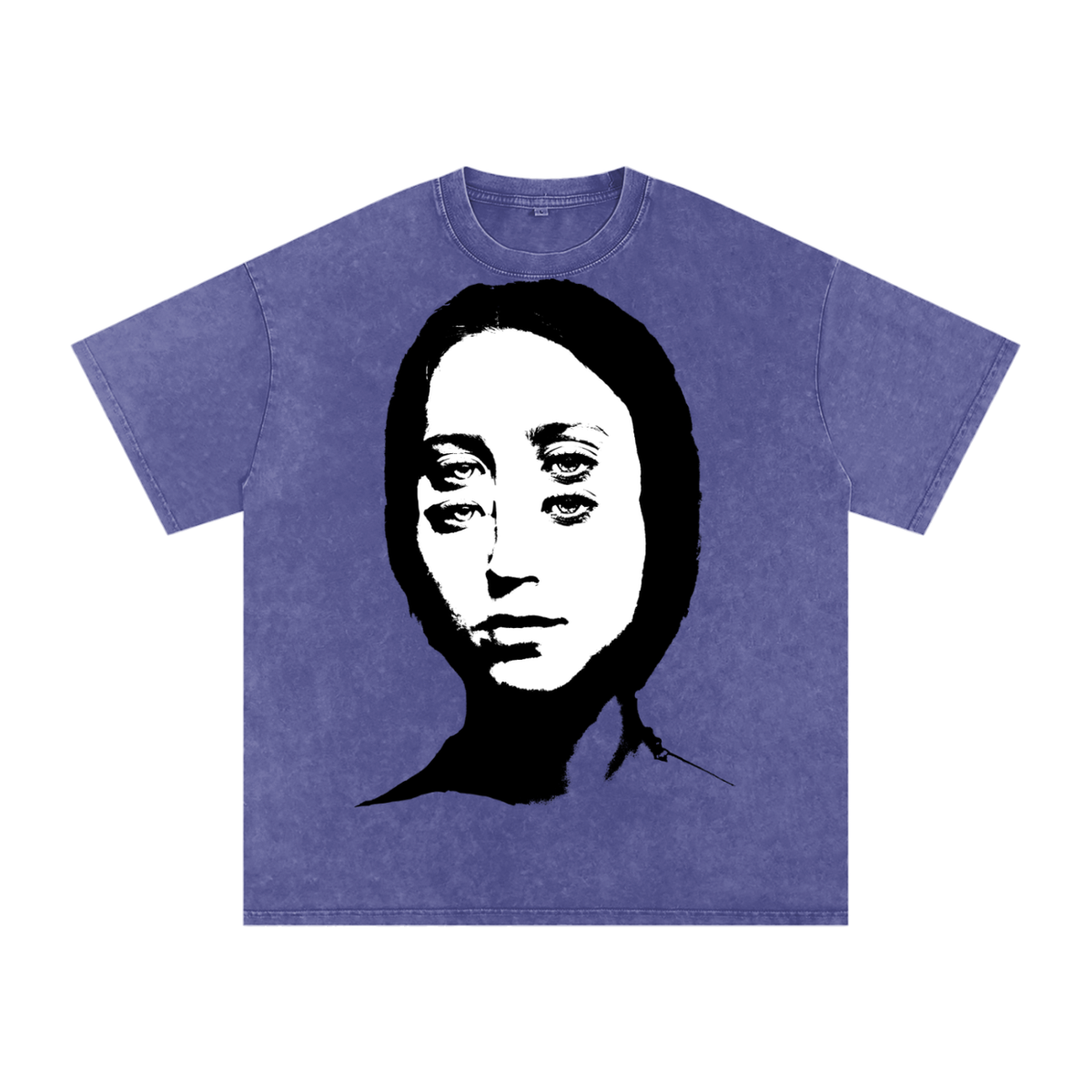 Snow Washed Oversized Cotton T-Shirt