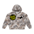 Unisex Vintage Wash Leopard Full Zip Hoodie