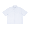 Unisex Striped Boxy Button-Up Shirt