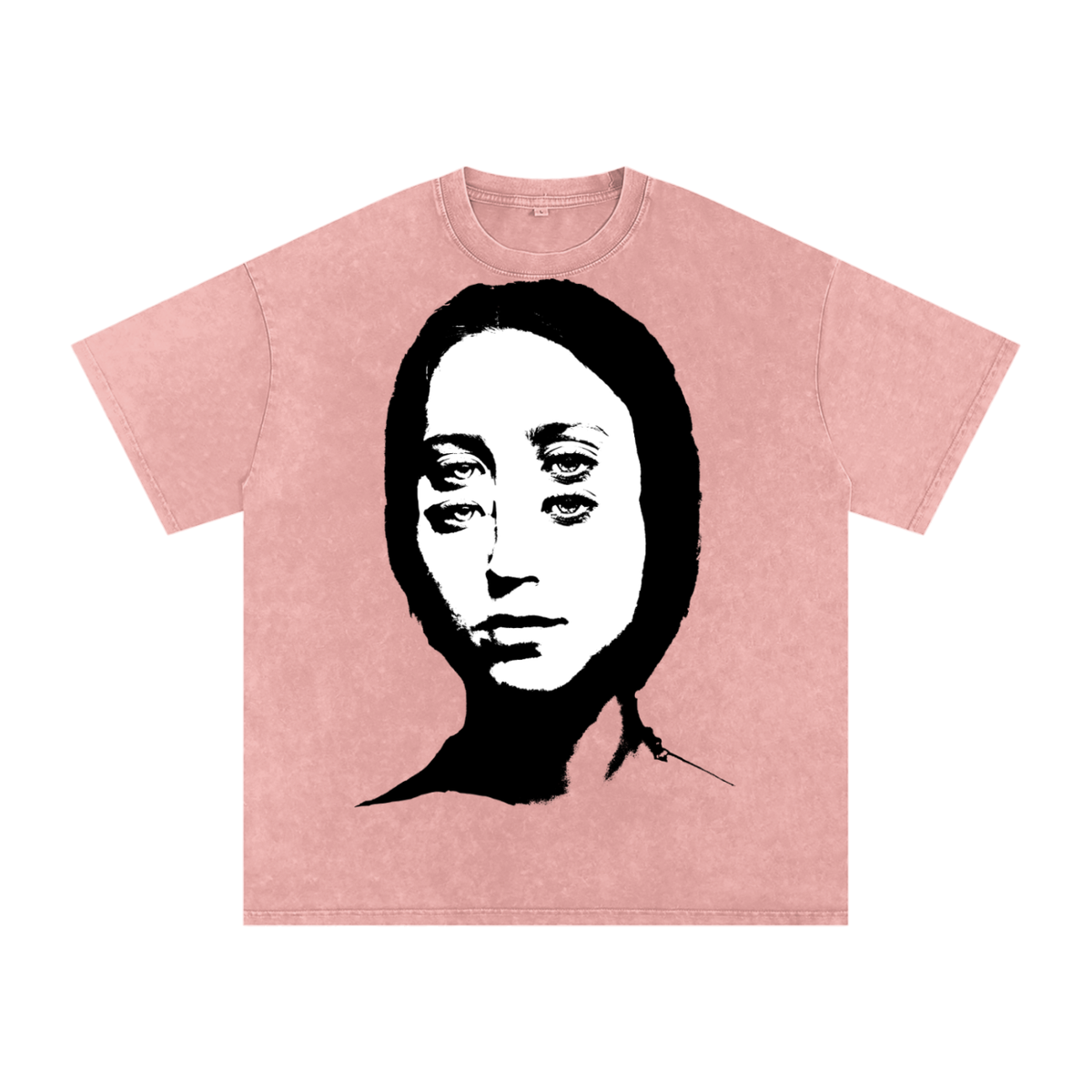 Snow Washed Oversized Cotton T-Shirt