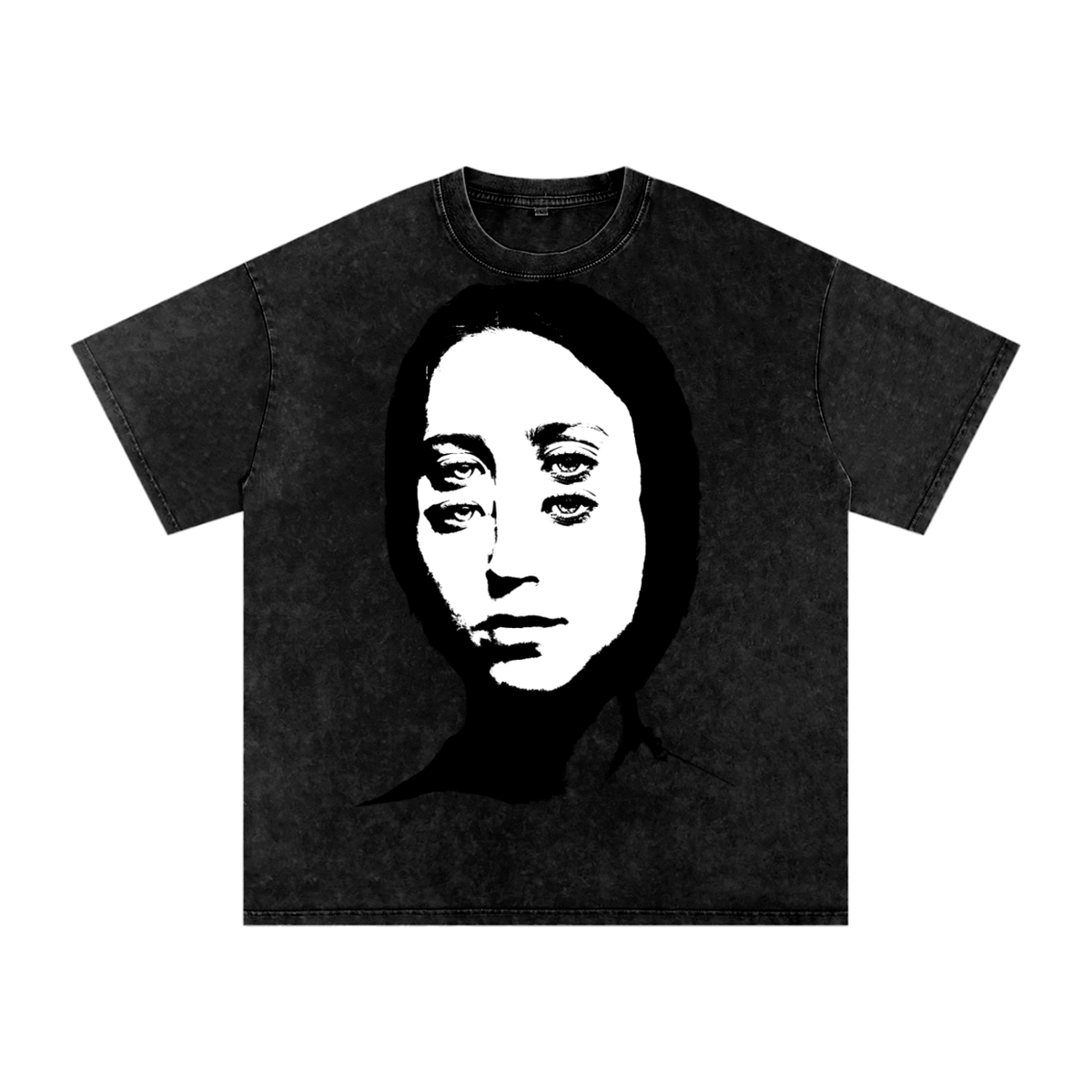 Snow Washed Oversized Cotton T-Shirt