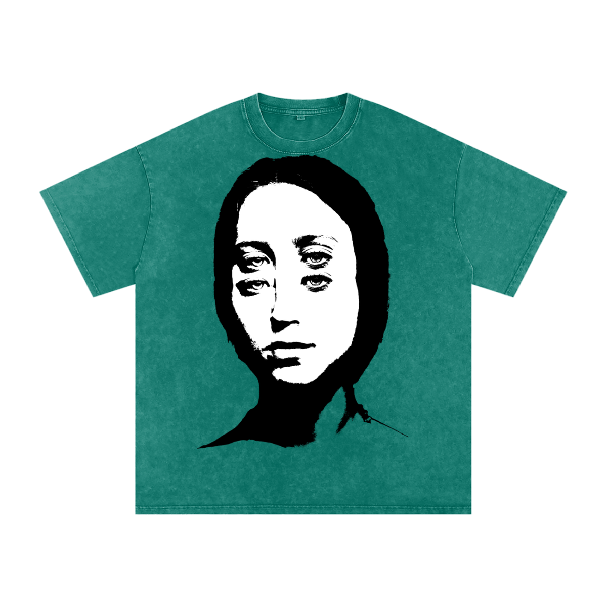 Snow Washed Oversized Cotton T-Shirt