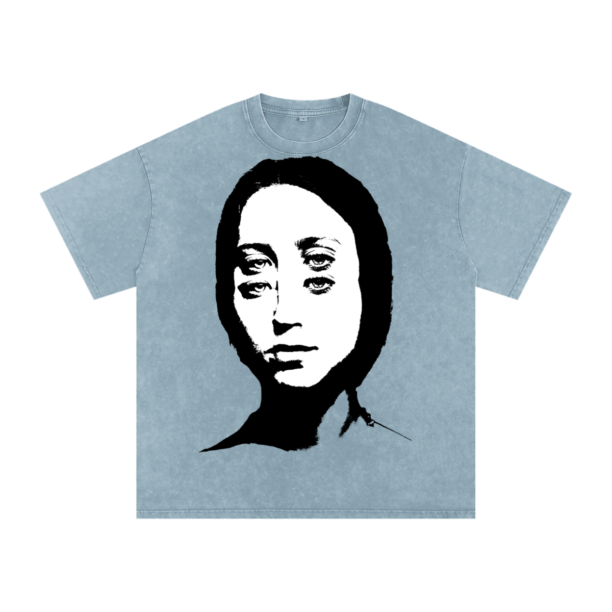 Snow Washed Oversized Cotton T-Shirt