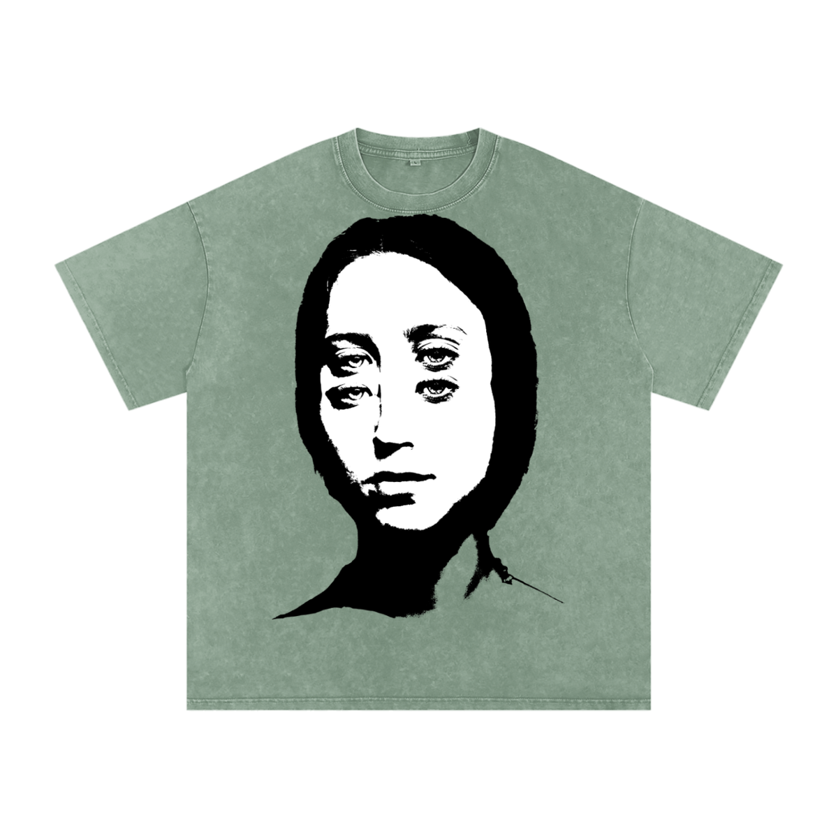 Snow Washed Oversized Cotton T-Shirt