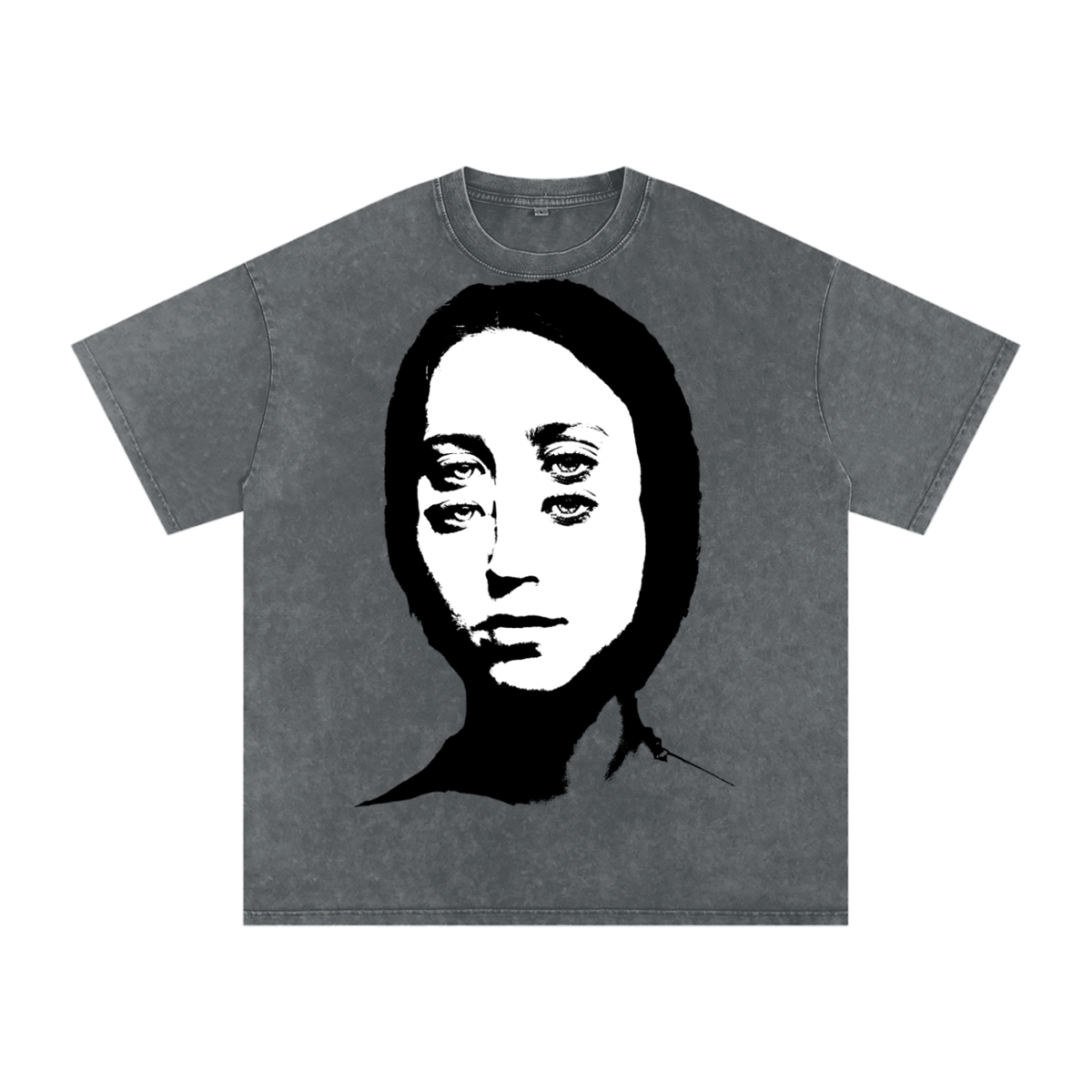Snow Washed Oversized Cotton T-Shirt