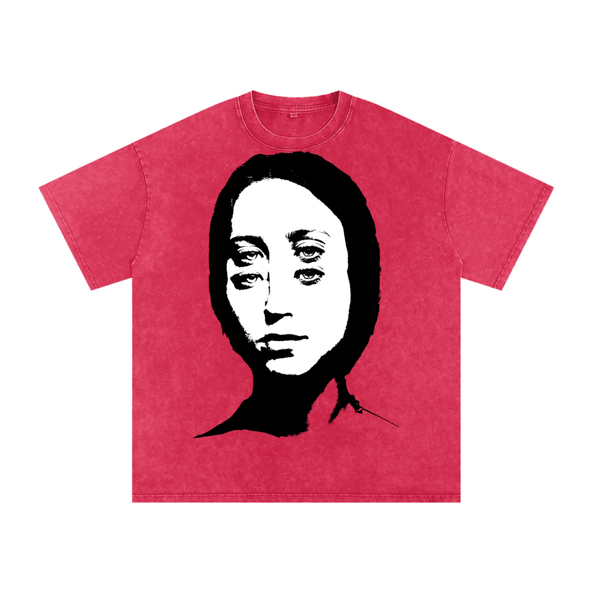 Snow Washed Oversized Cotton T-Shirt