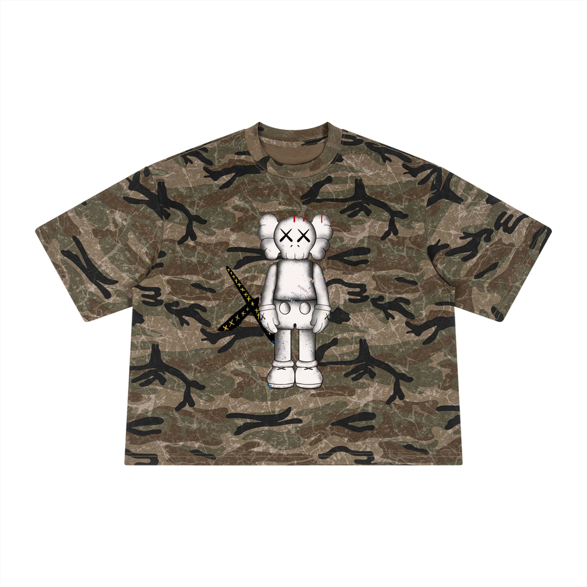 Unisex Boxy Camo Print T-Shirt