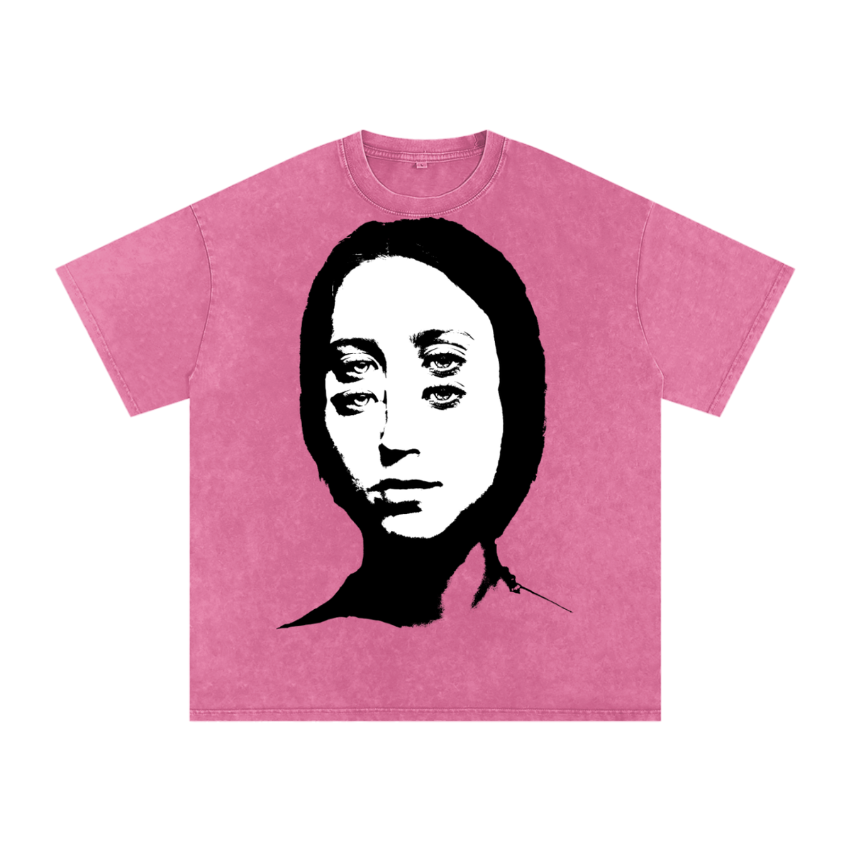 Snow Washed Oversized Cotton T-Shirt