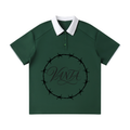 Contrast Collar Raglan Polo Shirt