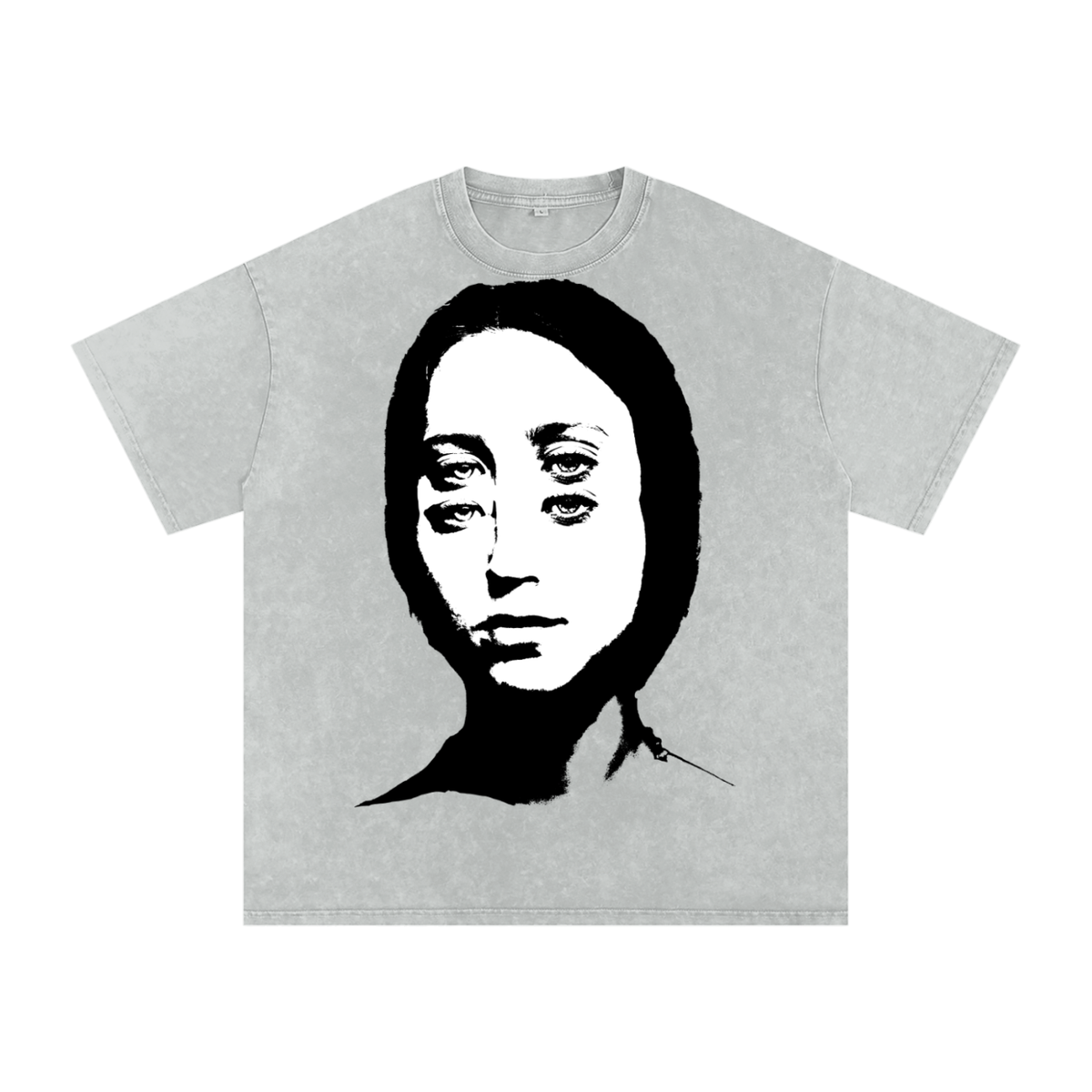 Snow Washed Oversized Cotton T-Shirt